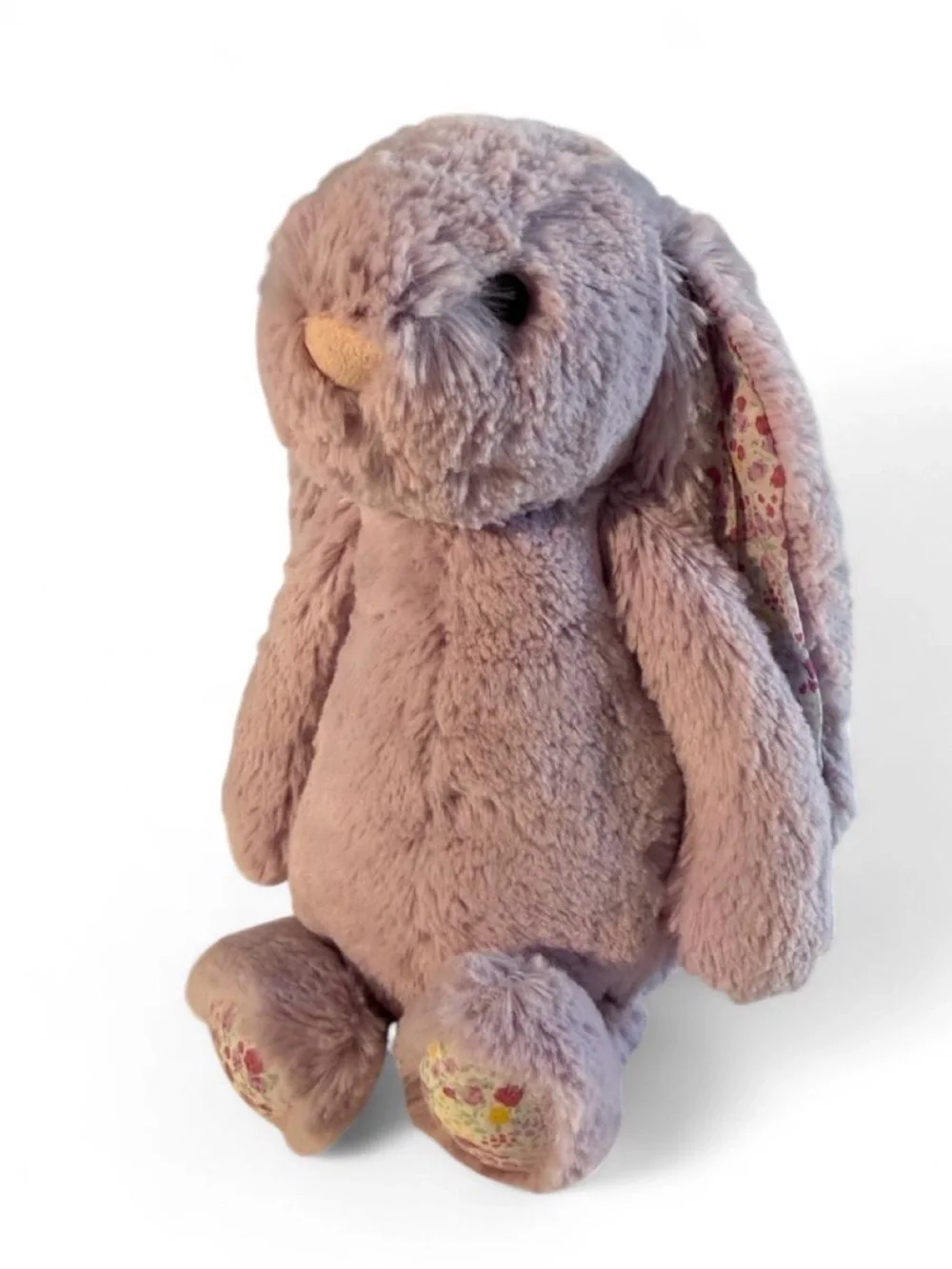 Jellycat Lavender Bunny with Floral Ear and Paw Trim
